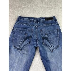 Jordan Craig Blue Jeans Slim Straight Men's Size 34/32 Medium Wash Mid Rise